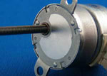 Photo of a motor with a threaded shaft