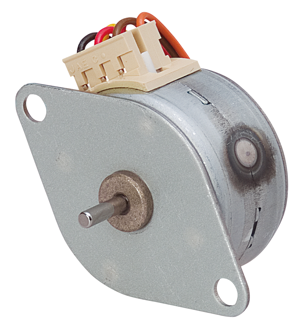 Nippon Pulse 25mm rotary tin-can stepper motor with connector