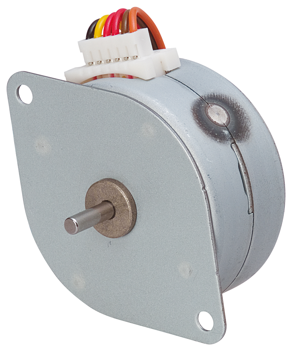 Nippon Pulse 42mm high-torque rotary tin-can stepper motor with connector