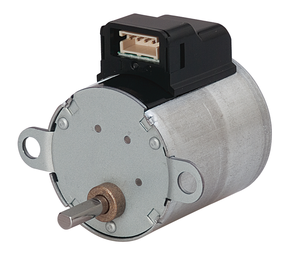 Nippon Pulse 25mm rotary tin-can stepper motor with connector