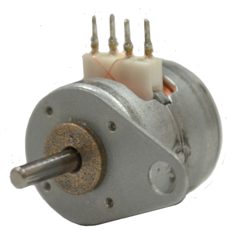Nippon Pulse 10mm rotary tin-can stepper motor with connector
