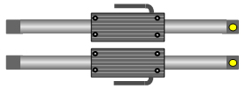 Diagram of two linear shaft motors