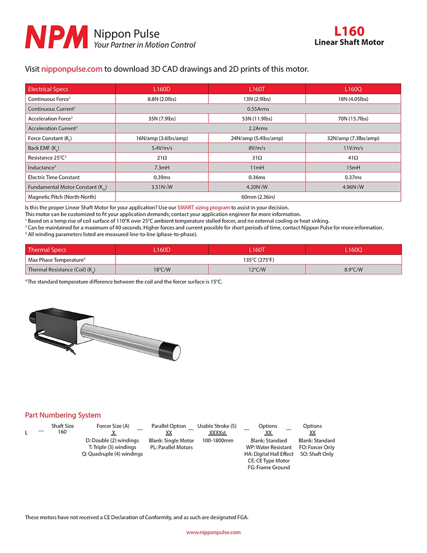 Nippon-Pulse_L160_Linear-Shaft-Motor-Datasheet-850x1100